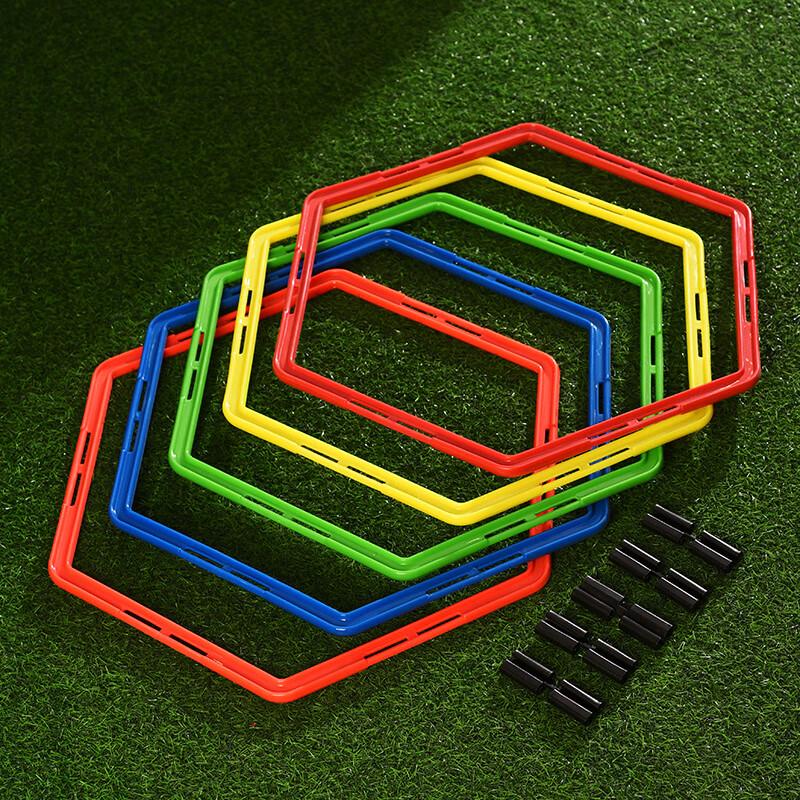 Hexagonal Agility Training Rings Set
