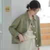Women's Thin Casual Jacket Loose Spring Style Korean Style Literary Versatile Cargo Jacket Long Sleeve Top