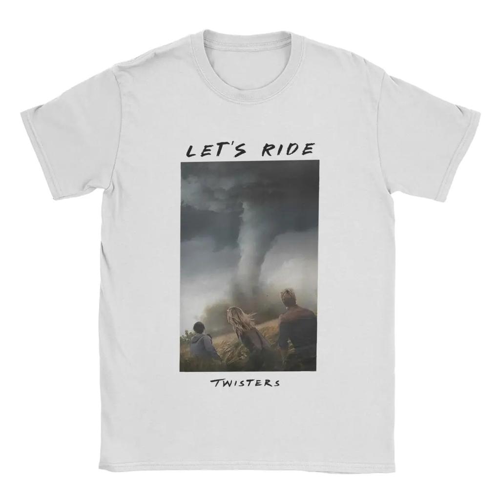 Hipster Twisters Poster 2024 T-Shirt Men Round Collar Cotton T Shirt Action Thriller Movie Short Sleeve Tee Shirt Party Tops