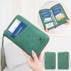 Multi-Functional RFID Blocking Passport Bag Travel Document Holder with Long Zipper Ticket Storage Wallet for Multiple Passports