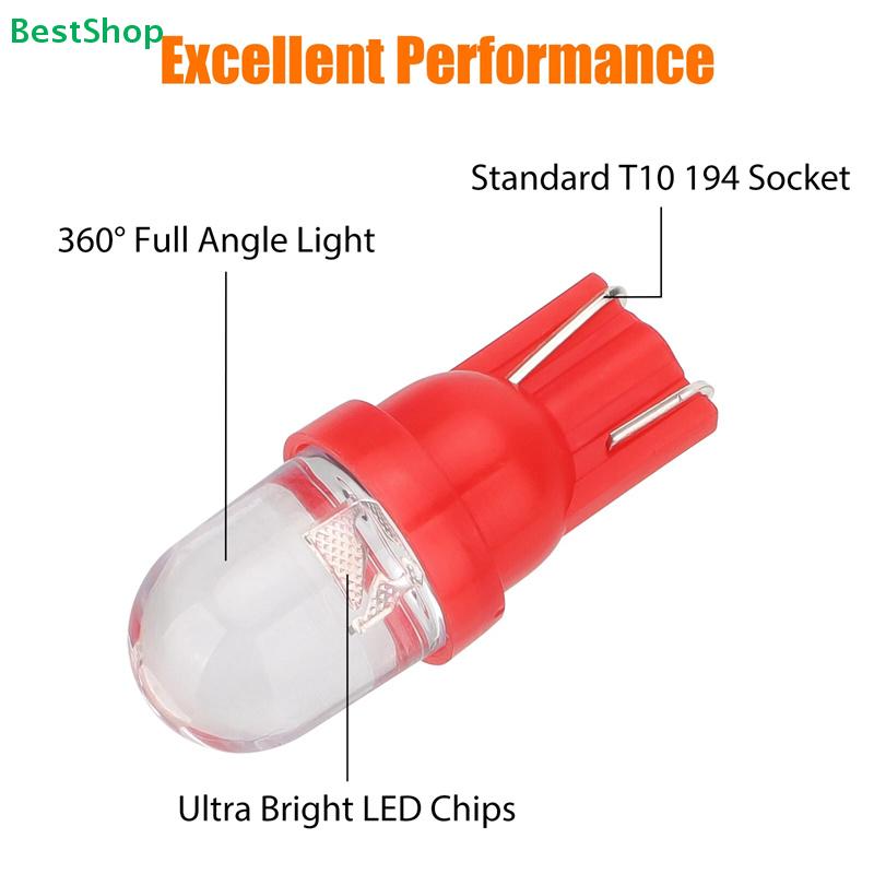 50PCS T10 LED Car Light Bulbs - 5-Color Dashboard & Dome Light Replacement Kit