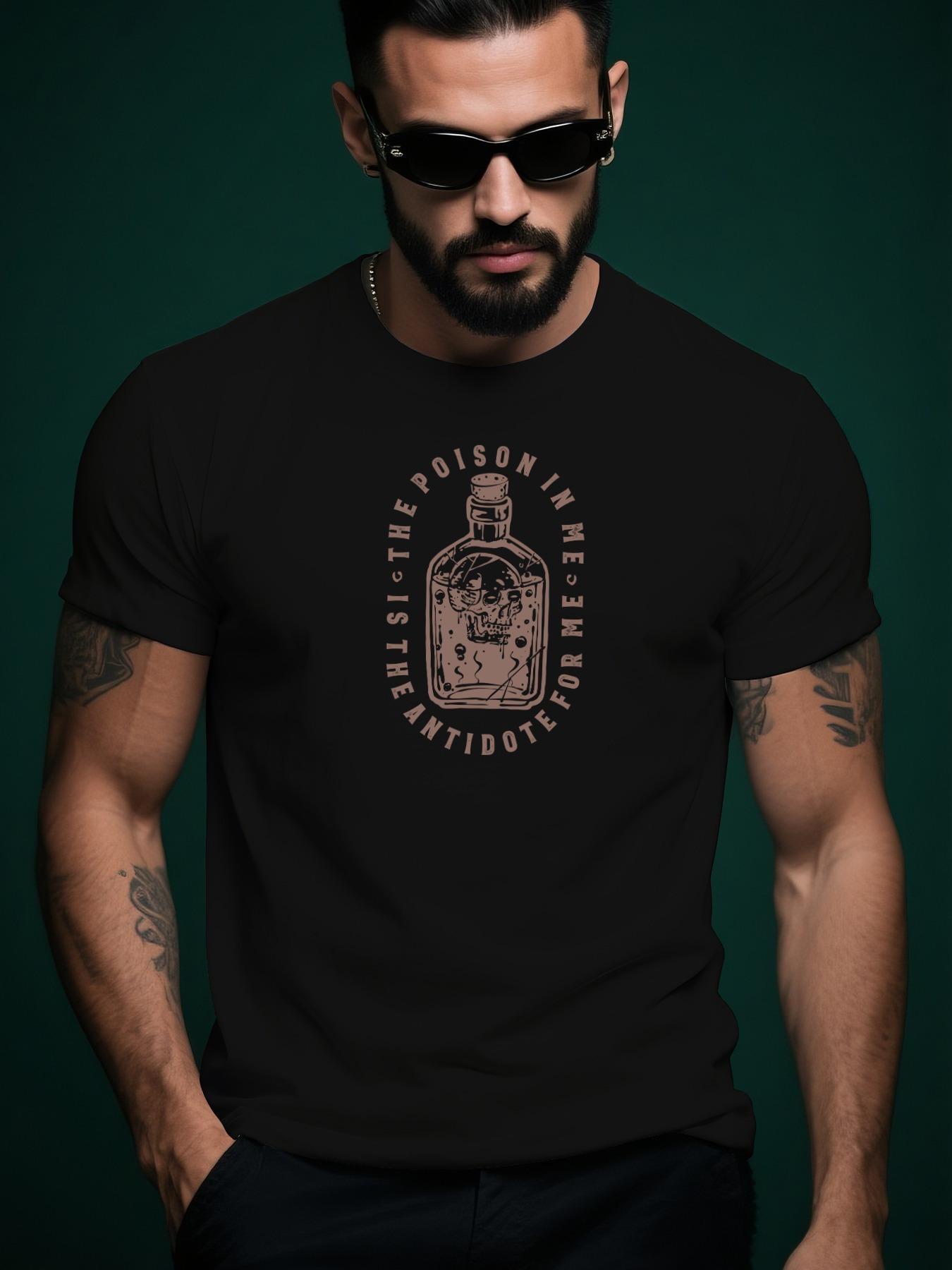 Vintage Tshirt Vintage Poison Bottle Design Tshirt -  Ant... L
