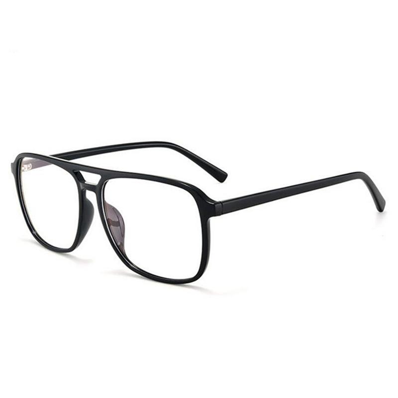 Big Frame Anti-Blue Light Square Finished Myopia Glasses Minus Lens Prescription Spectacle Diopter 0 -0.5 -0.75 -1.0 To -6.0