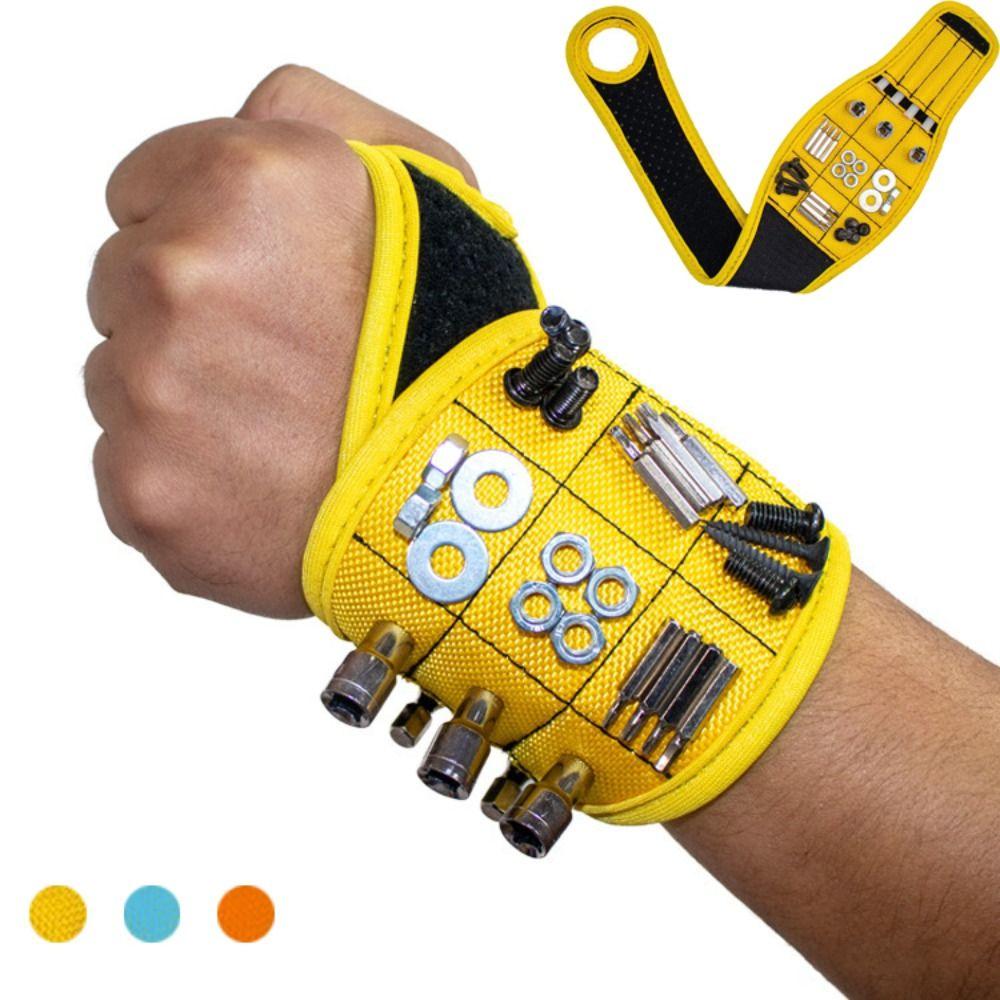 Repair Tool Wristband Toolkit Bag 9 Magnets Wrist Tool Holder Screw Holder Wristband Electrician