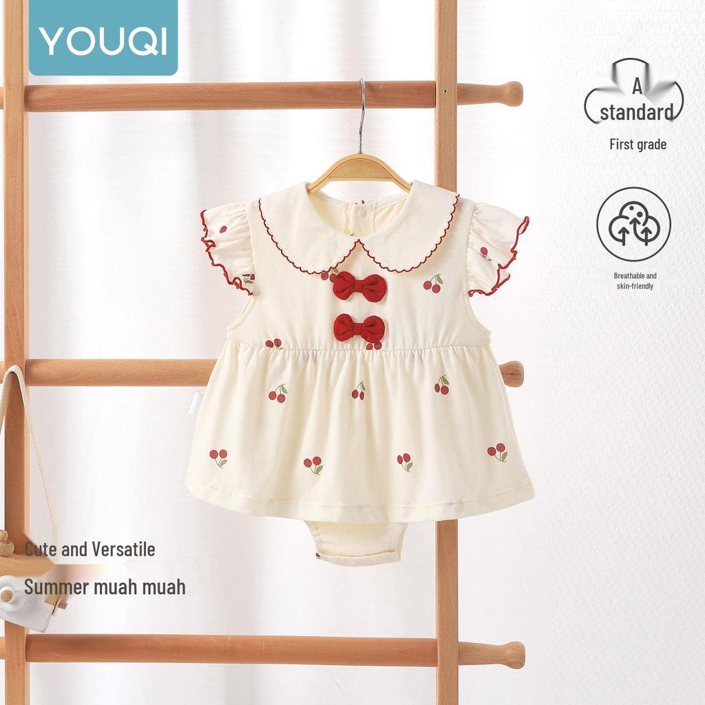 Summer Sleeveless Romper for Babies: Thin, Stylish Jumpsuit for 100 Days and Small Months