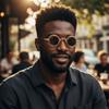High Quality High End Designer Style Retro Trendy Alloy Metal Round Shaped For Both Male Men Female Sun Glasses