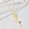 Tulip Necklace Women'S Light Luxury Premium Fresh Versatile Opal Pendant Exquisite Accessories