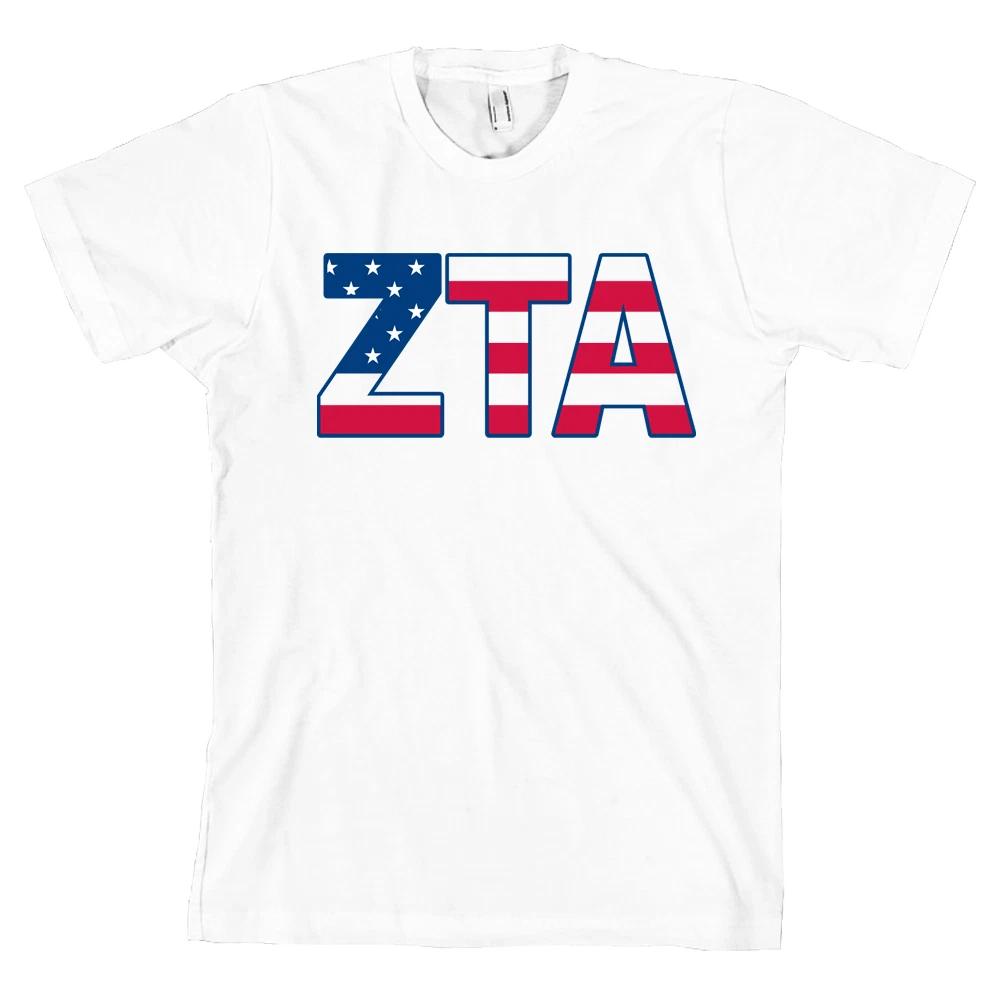 

Zeta Tau Alpha Bella + Canvas T Shirt ZTA Sorority USA Letters *ALL SIZES* 4XL