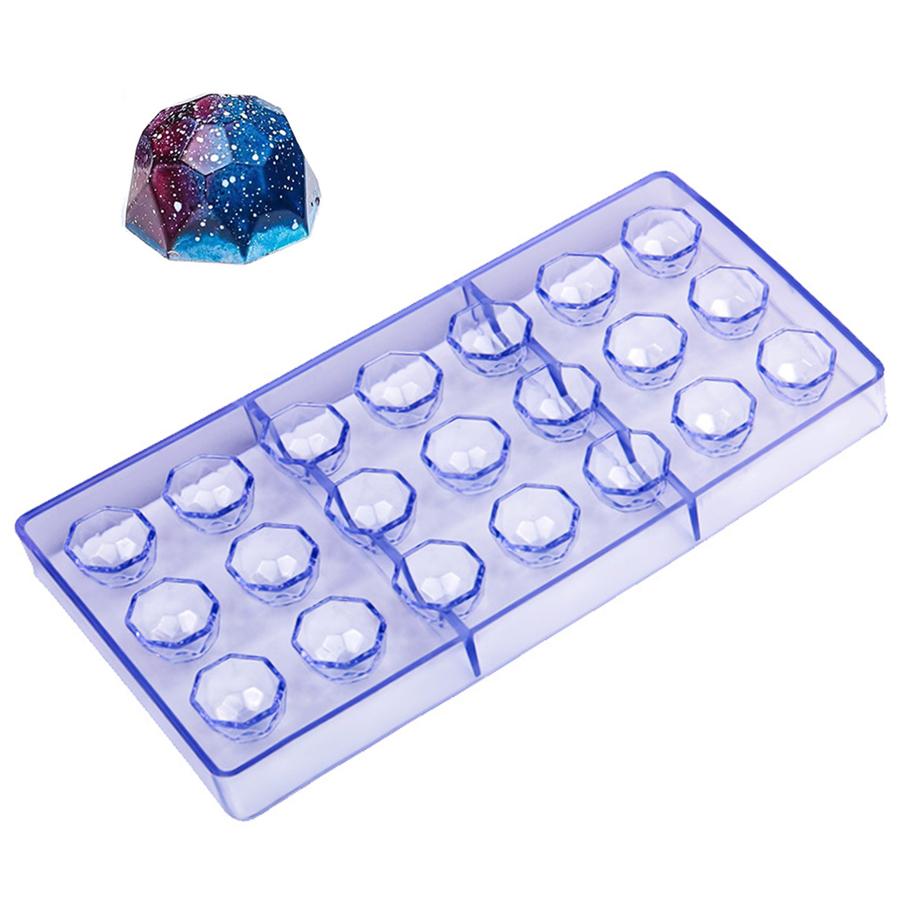 

21-Hole Diamond Styles Transparent Plastic Chocolate Molds Candy DIY Decoration Making Tool Household Kitchen Baking Accessories