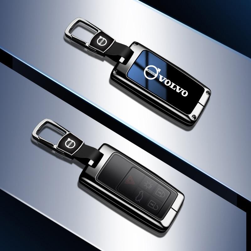 Cubierta de Carcasa de Aleación de Zinc para Funda de Llave de Coche Soporte Bolsa de Llave Para Volvo S60 S80 V60 XC60 XC70 S60L S80L V40 XC90 Accesorios de Protección de Llave