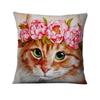 Cat Pattern Decorative Pillowcase Cushion Pillowcase Bedding Decor