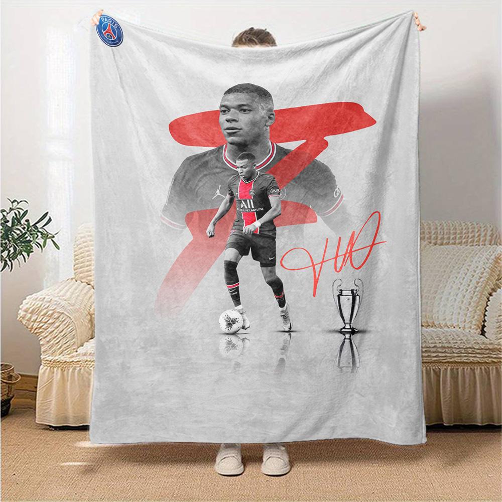 Star Player Kylian Mbappé Blanket Warmthful Decor Great for Chair Livingroom Office Chair for All Occasions Warmthful Decor