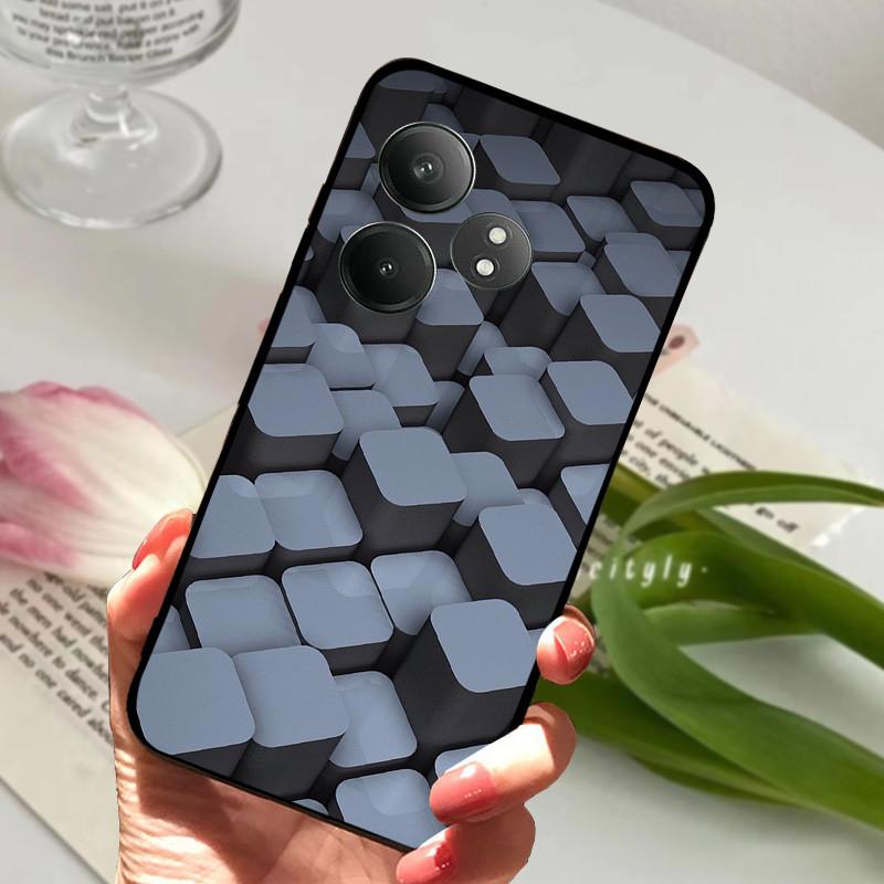 For Realme GT 6 GT6 Case Shockproof Soft TPU Silicone Phone Cover For Realme GT 6T Capa Realme GT6 GT6T Cartoon Matte Bumper