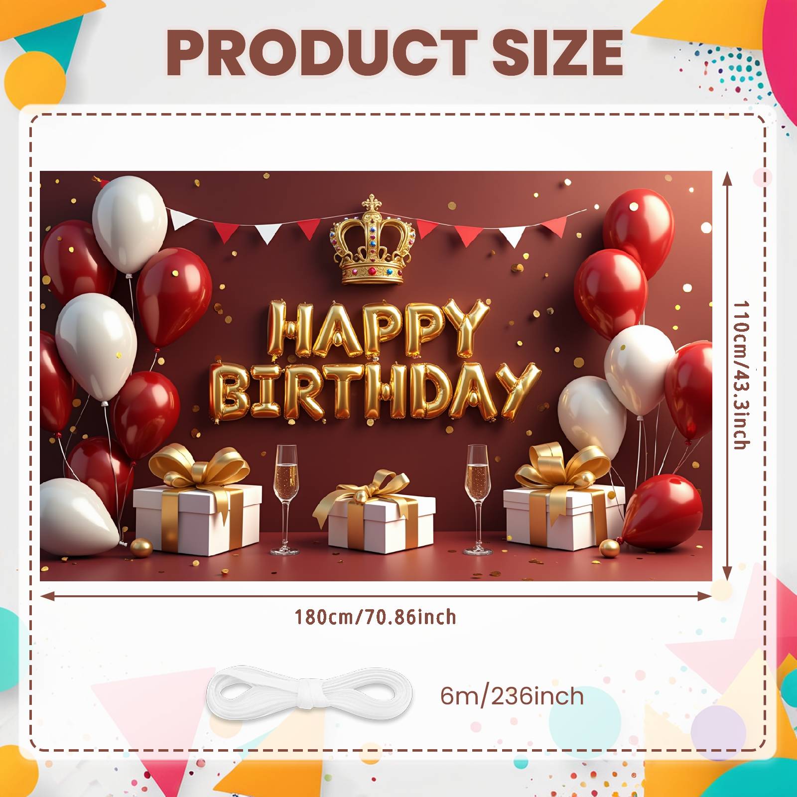 

Birthday Celebration Display Champagne Flutes Elegant Birthday Banner Royal Birthday Backdrop Luxury For Indoor Party