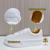 Leather Little White Shoes Women's 2025 Spring New Women's Shoes Versatile Biscuit Shoes Comfortable Platform Shoes Women's Casual Single Shoes