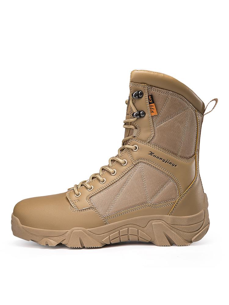 Outdoor Hiking Shoes Men Comfortable Wear-resistant Combat Boots Men Thick-soled Shock-absorbing Casual Ankle Boots Men