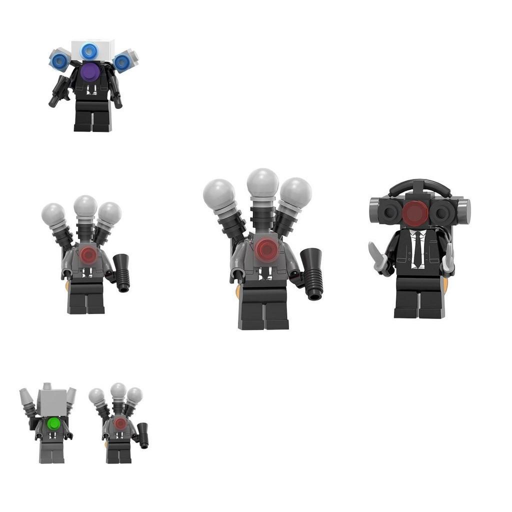 Lg1011 Toilet Man Vs Surveillance Man Series Mic Man Signal Light Man Assembly Building Block Toy Bag