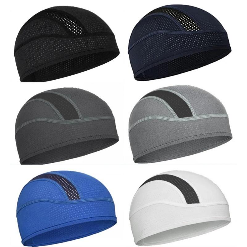 Summer Thin Breathable Mesh Beanie Skull Cap Sweat Absorbent Hat Under Helmet Liner Anti-UV Quick Dry Sports Moto Cycling Hat