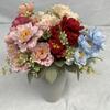 Artificial Flower 6 Heads Multipurpose Silk Cloth Fadeless Vivid Simulation Peony Bouquet Home Garden Wedding Decoration