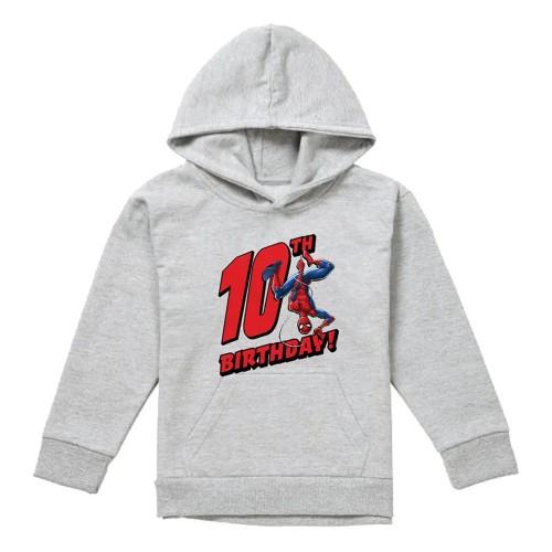 Spider-Man Childrens/Kids Heather Pull Over 10th Birthday Hoodie