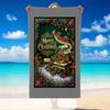 Christmas Printed Beach Towel Soft Quick Dry For Indoor Outdoor Home Use Holiday Gift