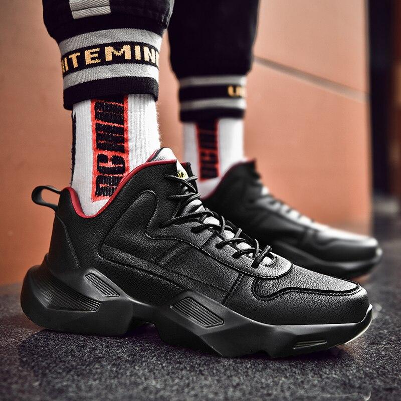 black leather designer trainers