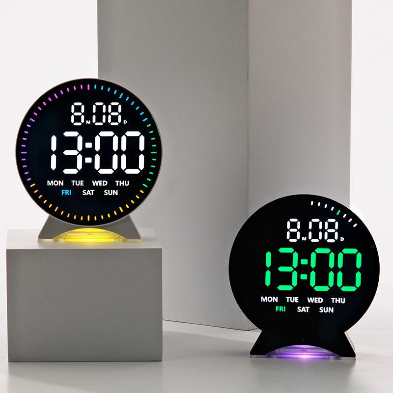 Multifunctional LED Alarm Clock with Night Light & Sweep Second Hand - Model 6680