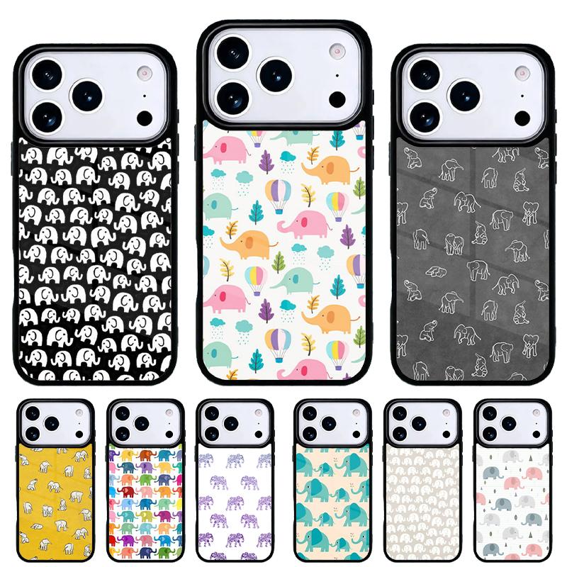 Indian Baby Elephants Phone Case for iPhone 17 16 15 14 13 Pro Max Back Cover for 12 11 Pro Coque