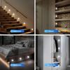 3er-Set Bewegungssensor-Leuchten, 8 LED USB Runde Leuchten, Zwei Farben erhältlich, Einstellbare Helligkeit, Geeignet für Toiletten, Nachtlicht