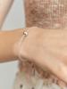 Leeenoir Silver Ball Clear Beads Bracelet