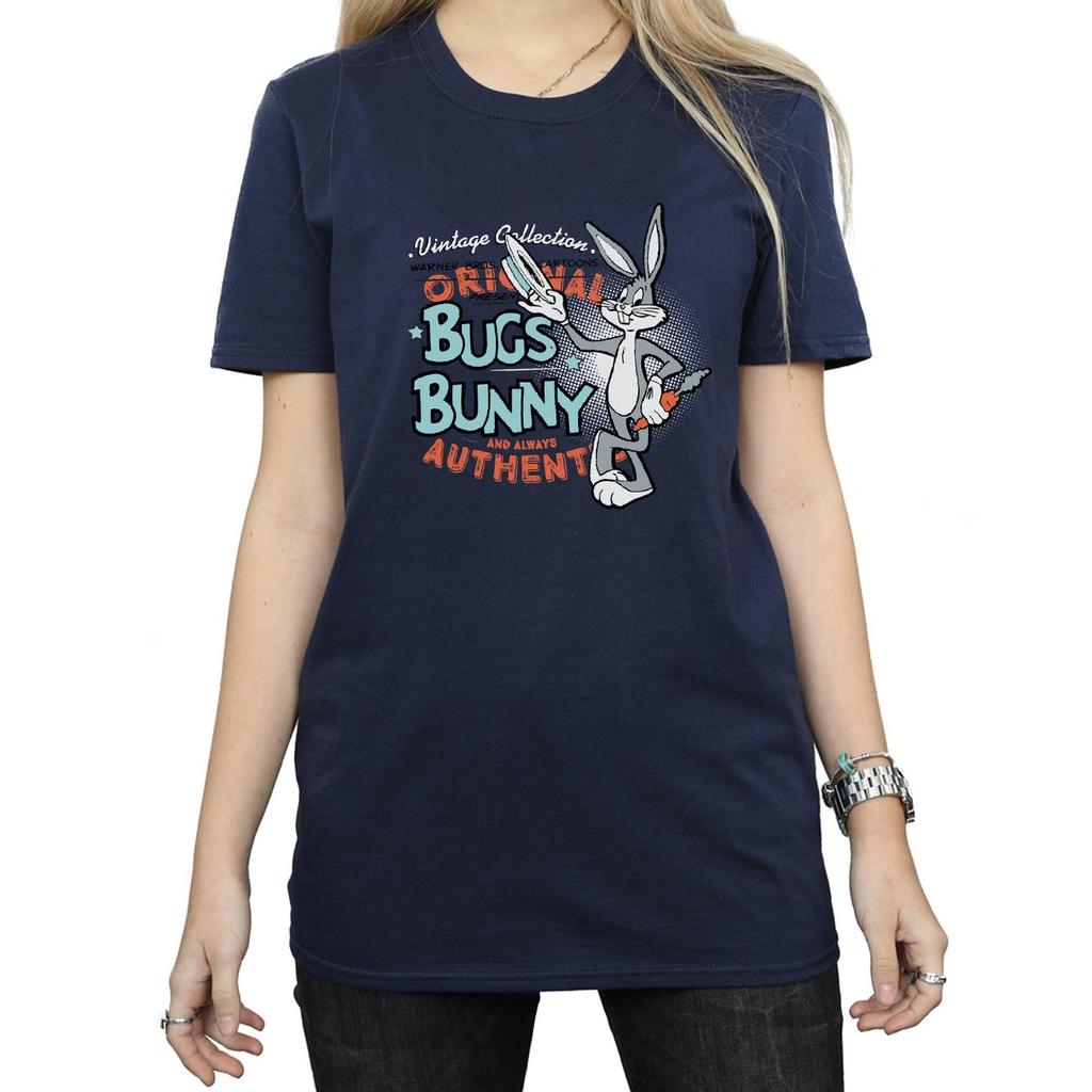Looney Tunes Womens/Ladies Bugs Bunny Vintage Cotton Boyfriend T-Shirt