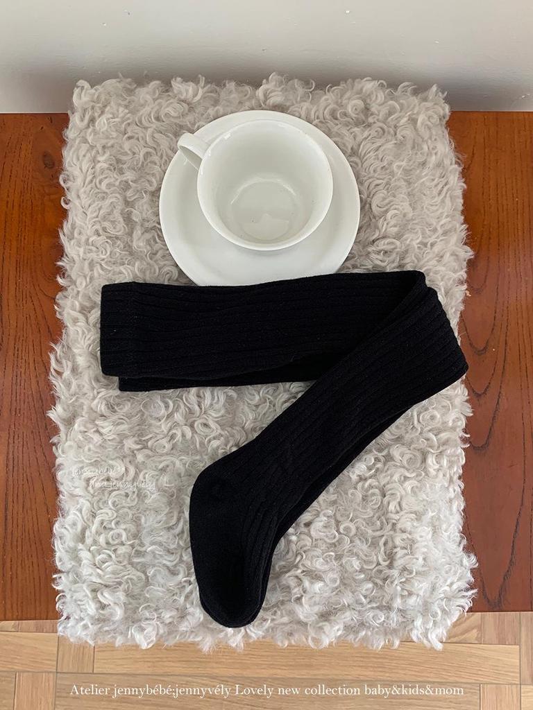 JennyBebe Korean-Style Lamb Wool Winter Dress for Baby Girls with Bow