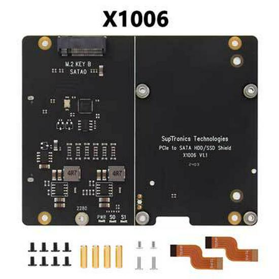 

X1006 PCIe to SATA HDD/SSD Dual Drive Expansion Board for Raspberry Pi 5