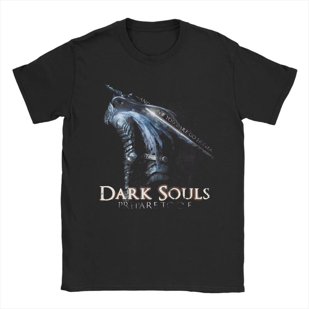 Darks Soulsd Game Graphic Printed T Shirts Men Women Eldened Ringed Pure Cotton Oversized T Shirt