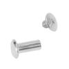 50 Pairs 0.24x0.55x0.43in M5 Stainless Steel Rivet Stud Set Flat Round Head Leather Rivets Kit for