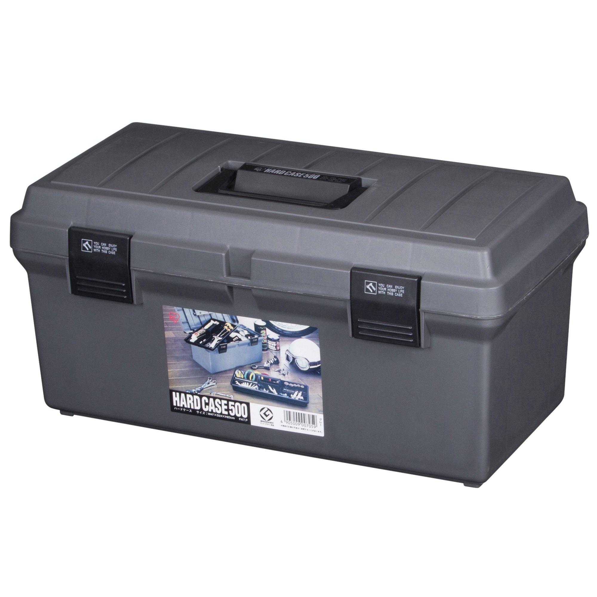 

Iris Ohyama Tool Box, Hard Case 500, Gray [Approx. 47cm W x 24cm D x 23cm H]