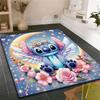 3D Cartoon Sci-fi Movie (Stitch) Rug, Suitable for Living Rooms, Children's Rooms, Bedrooms, Sofas, Doormats, and Other Home Déc