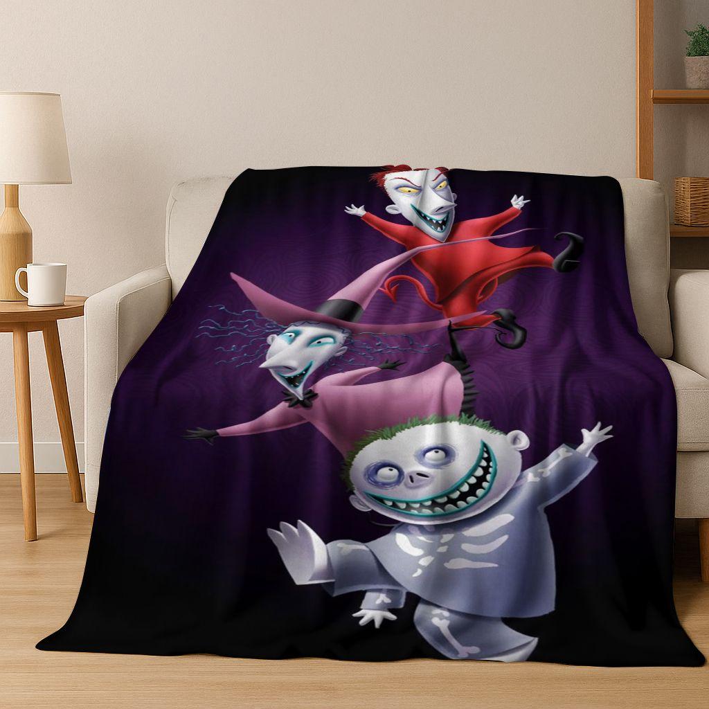 2026 New The Nightmare Before Christmas Jack Cartoon Flannel Blanket,Warm and Cozy Soft Throw Blanket for Home Bedroom Bed Sofa