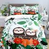 Liebliches Faultier Bettbezug-Set Cartoon Tier Bettwäsche-Set für Mädchen Jungen Teenager Wohnheim Schlafzimmer Dekor Mikrofaser King Bettdeckenbezug