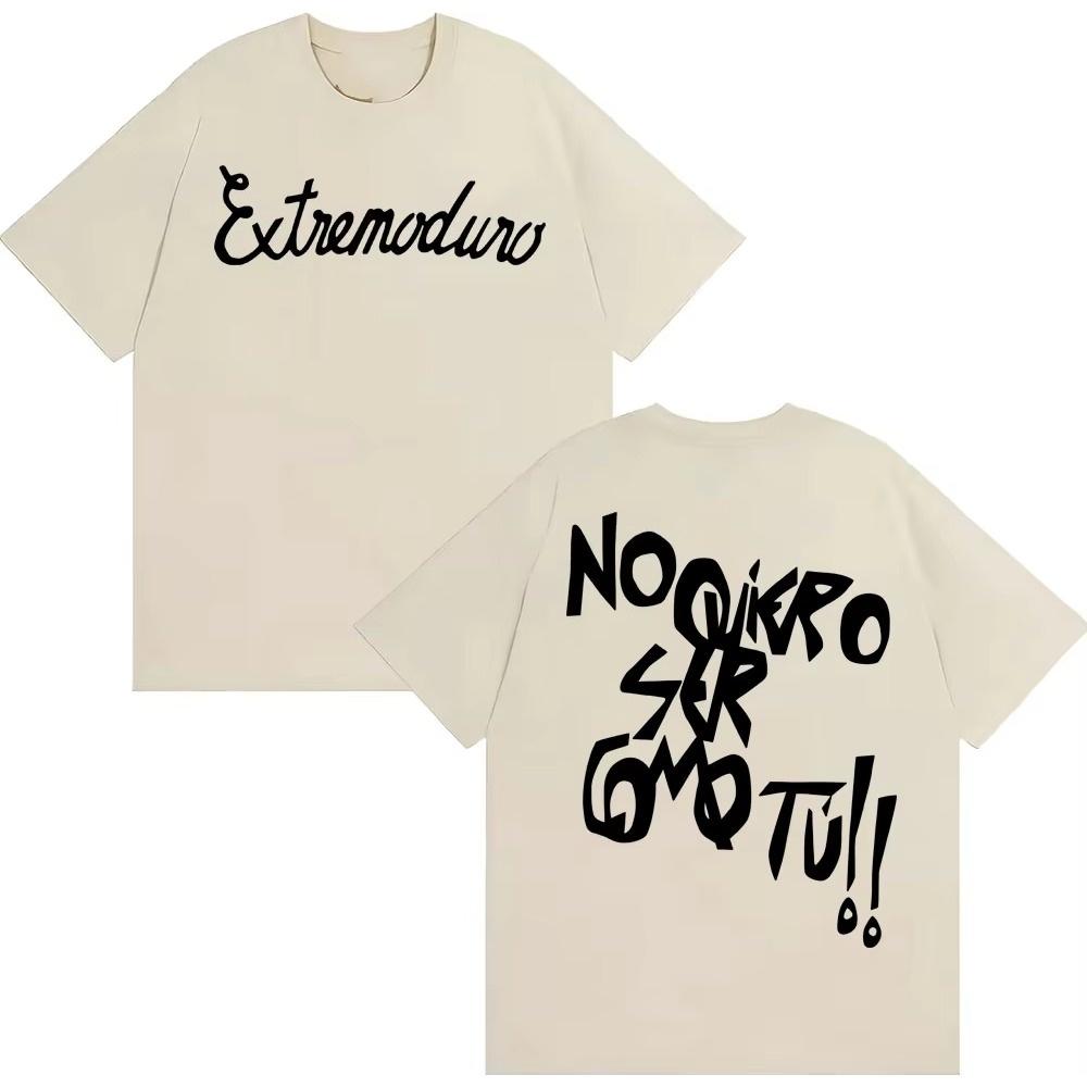 Rock Band Extremoduro Album Bedruckte T-Shirts Herren Damen Hohe Qualität Locker Männer Baumwoll-T-Shirt Mode Trendig Übergroßes T-Shirt