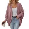 Women Batwing Sleeve Sweater Cardigan Casual Oversized Open Front Knit