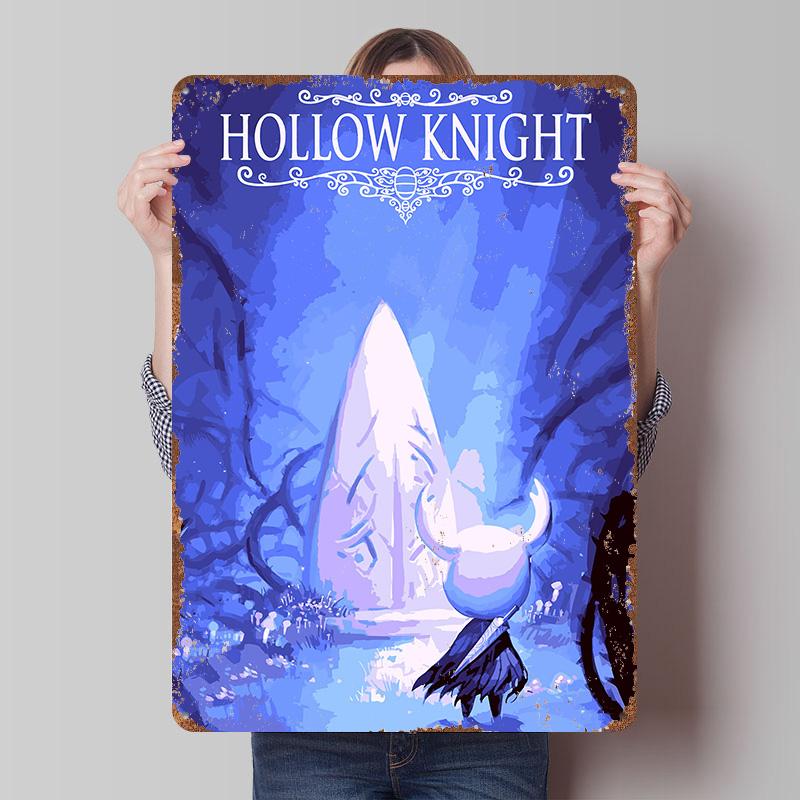 

Hollow Knight Game Metal Poster Customized Wall Art Retro Vintage Tinplate Signs for Coffee Bar Accessories Desk Decor Wand Deko 7.9x11.8In(20x30cm)