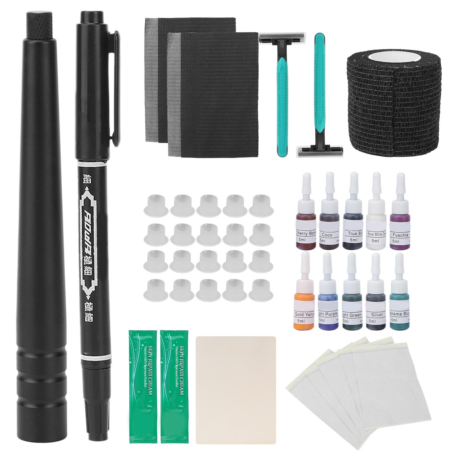 

Traditional Hand Tattoo Beginner Practicing Kits DIY Tattoo Needle Tool Black