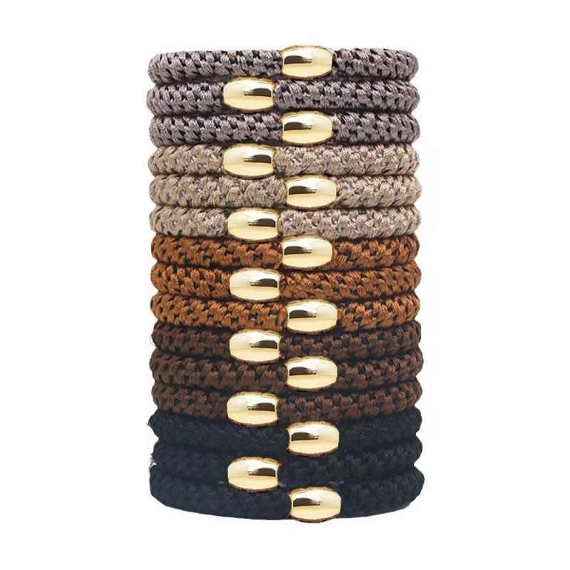 

Резинки для волос для женщин, резинки для волос для густых волос, прочные эластичные резинки для хвостиков, не скользят, не повреждаются, не сминаются one size кофейный