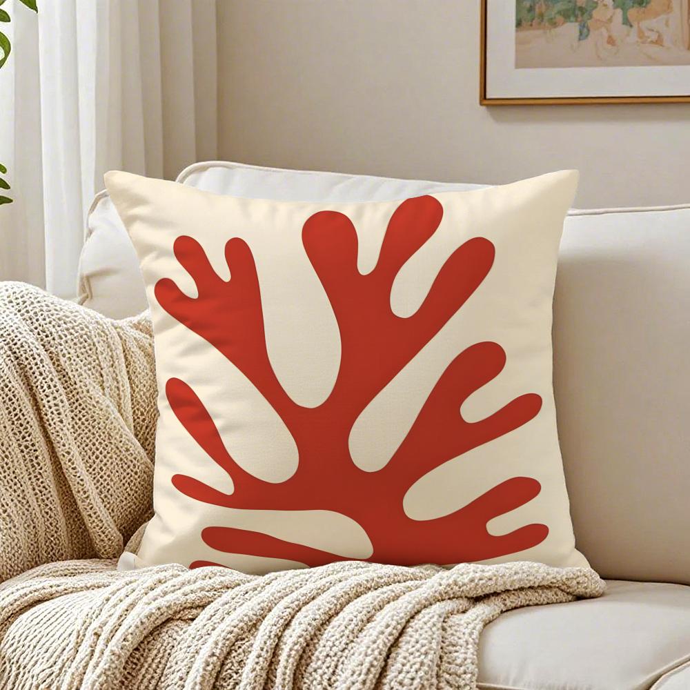 Cuscino Boho Matisse Linea Corallo Disegno a Linee Cuscino Copricuscino Federa Anti-Acari Decorazione Divano Soggiorno Cuscino Stanza