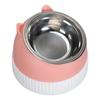 Raised Cat Bowl 15 Degrees  Tilted Anti Slip Plastic Slower Feeder Cat Food Dual Bowls for Cats and Puppy