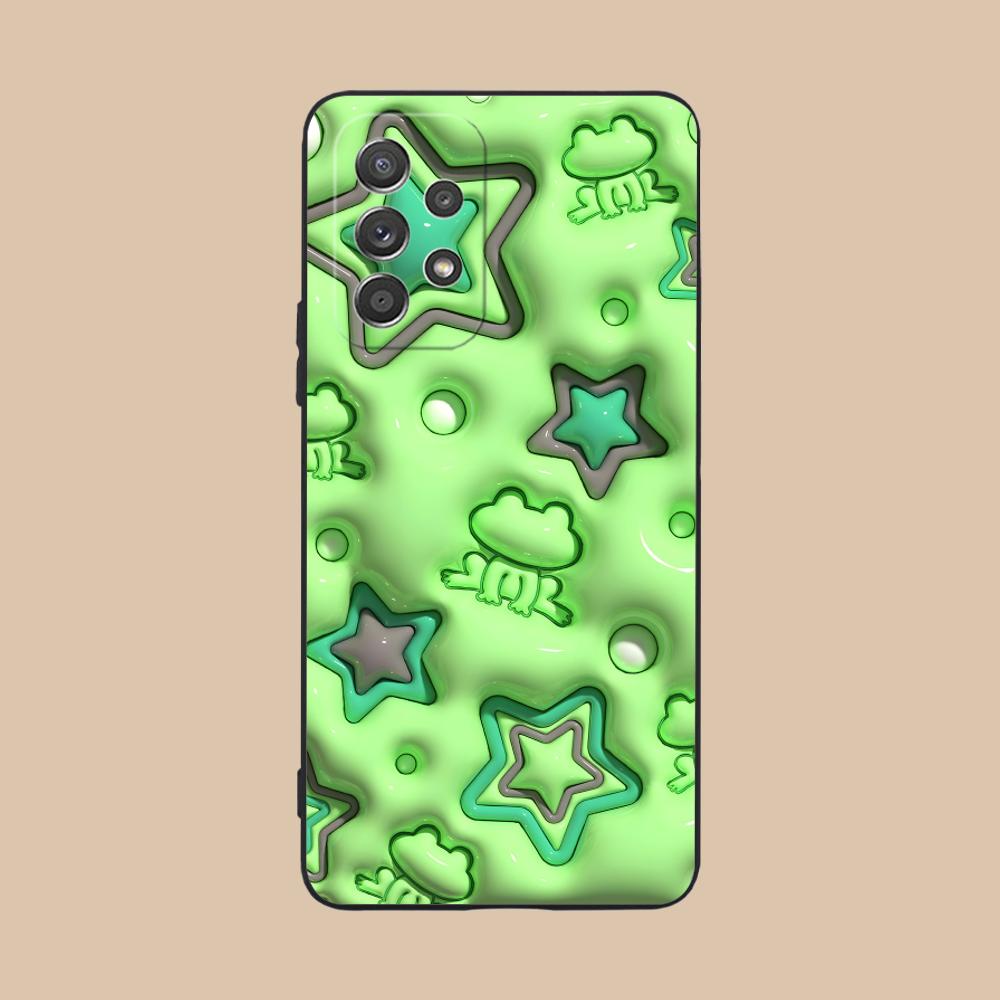 

Kawaii Frog Phone Case for Samsung Galaxy A56 55 54 53 52 51 36 35 34 23 16 15 5G Soft TPU Shockproof Cover Galaxy A51 5G