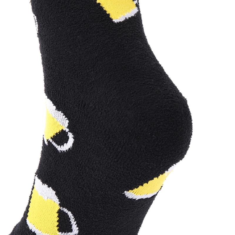 Beard/Beer Crew Socks Funny Novelty Ankle Socks Warm Booties Socks Casual Middle Tube Socks Calf Socks for Women Men