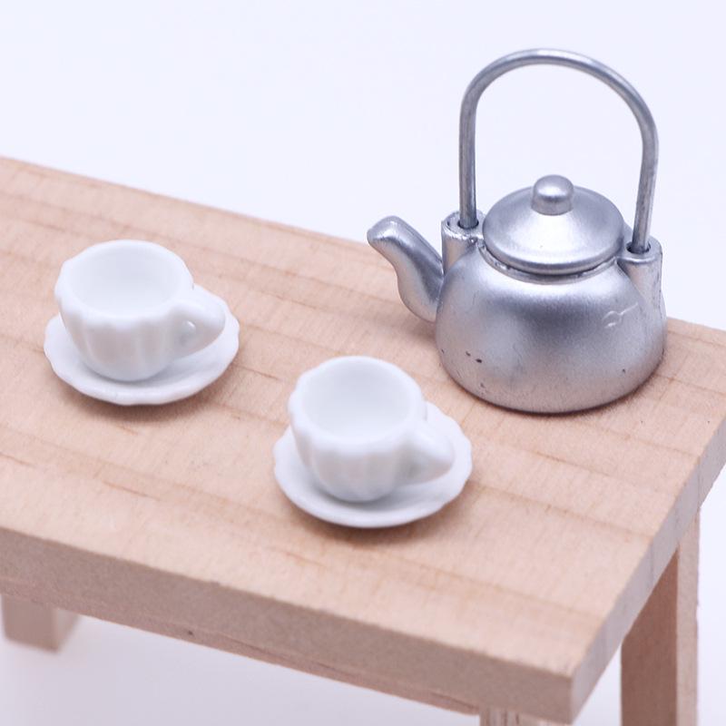 Vintage Miniaturkessel für Puppenhaus BJD Essensszene