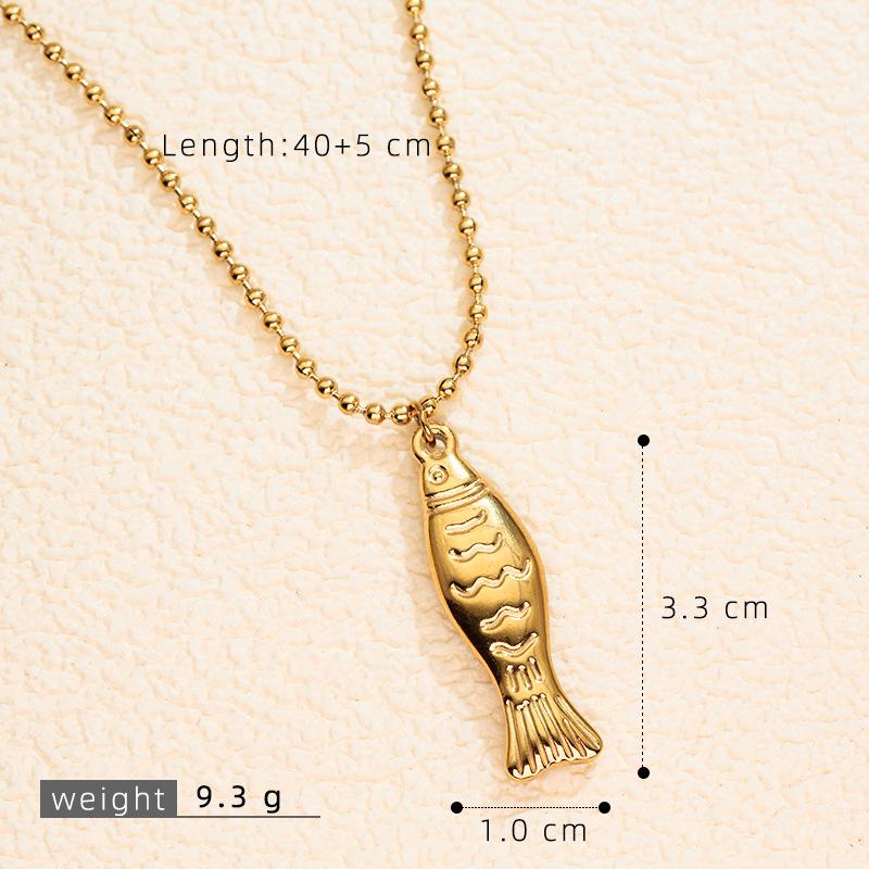 Bestseller Edelstahl Fisch Anhänger Halskette für Damen - Trendy, Modisch und Exquisite Schlüsselbein Kette